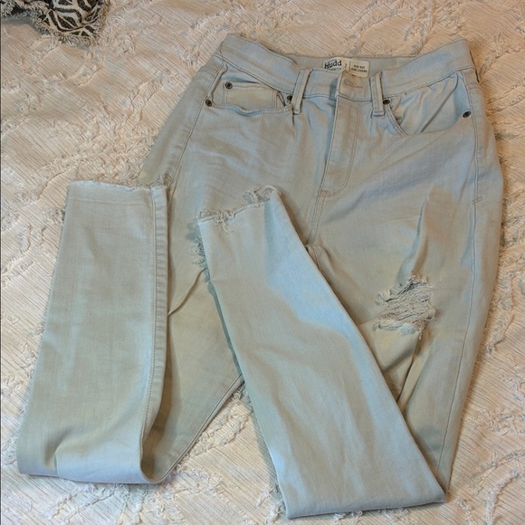 Light Blue Distressed Jeans - Picture 2 of 9